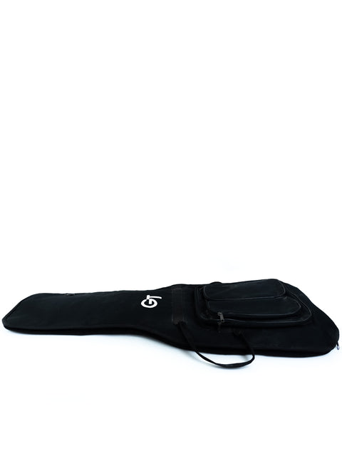 Black guitar case featuring a side zipper, specifically for a 1991 Fender Telecaster Plus v.1 from the USA.