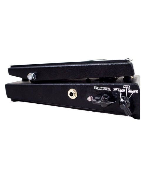 Black guitar pedal with a metal plate, identified as Fulltone Clyde Deluxe Wah, crafted in the USA in 2010.