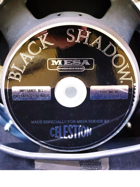 Black shadow CD with "Black Shadow" text displayed on a Mesa Boogie Lonestar Special 1x12 Combo Amp.
