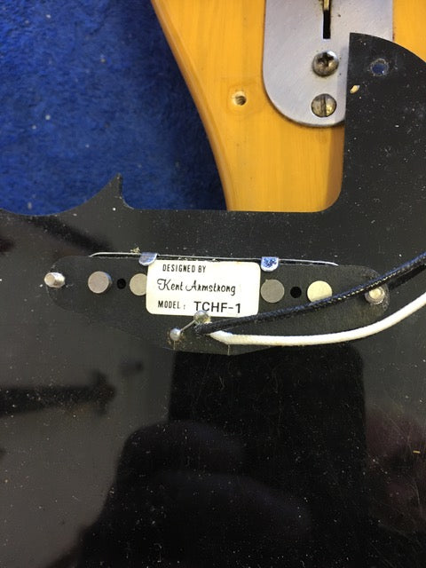 Detailed view of the neck of a 1984 Fender Squier JV Telecaster, highlighting its classic design and craftsmanship.