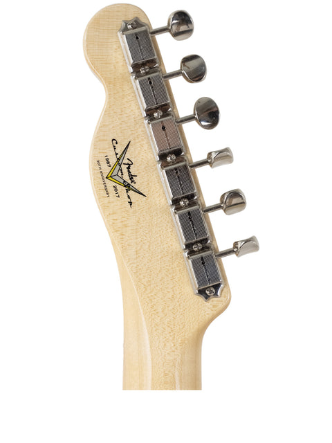 Detailed view of the neck of a 2017 Fender Custom Shop ’51 Nocaster, highlighting its elegant finish and craftsmanship.