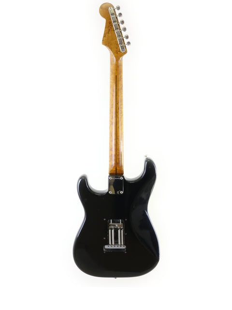 Fender AVRI ‘56 Stratocaster electric guitar in black, featuring a wooden body, crafted in the USA in 2012.
