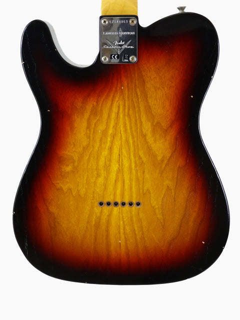 Fender Limited Edition ’60s Telecaster Thinline in sunburst finish, highlighting its classic design and unique relic features.