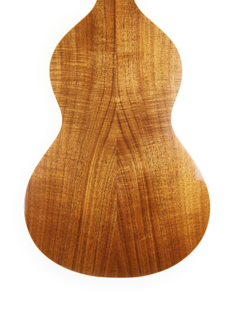 Gilet WB guitar featuring a wooden back and neck, designed in the Weissenborn style, made in Australia, 2014.
