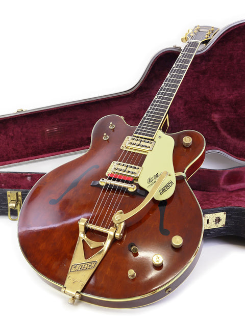Gretsch G-60-1 in vintage brown, a 1967 USA model, known for its iconic style and rich musical heritage.