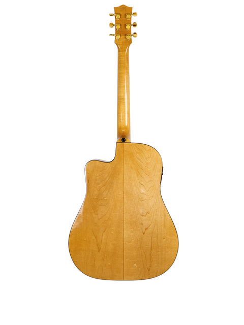 Maton Stage Delux Rock Maple guitar from 1992 displayed against a clean white background, showcasing its elegant design.