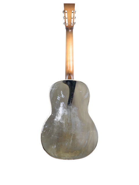 National Resophonic Style N Resonator guitar with a sleek black finish and wooden body, made in the USA, 2001.