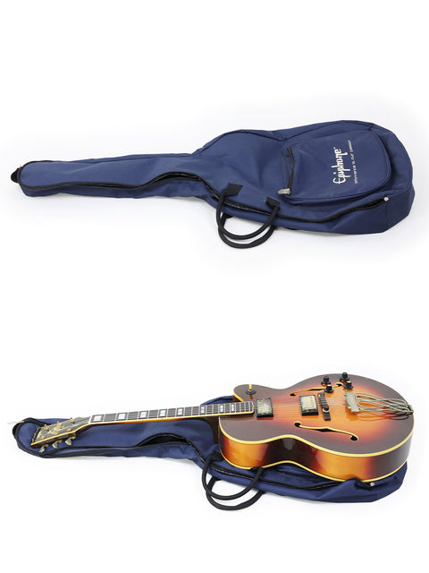 Showcasing two guitars: a Yamaha AE1200 from Japan, 1982, paired with another unique guitar design.