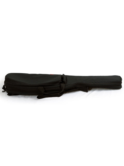 Stylish black guitar case with a strap, made for the Yamaha SLG 120NW Silent Guitar, originating from Japan in 2009.