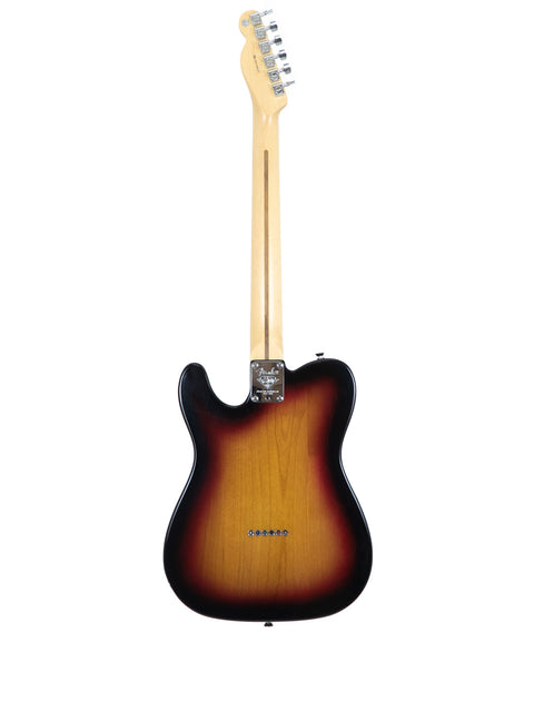 Sunburst electric guitar isolated on white background.