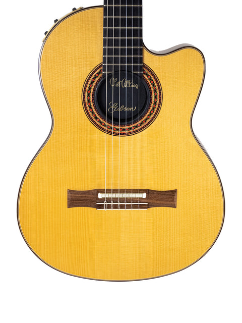 The 2001 Gibson Chet Atkins CEC Classical Electric Guitar showcased on a pristine white background.