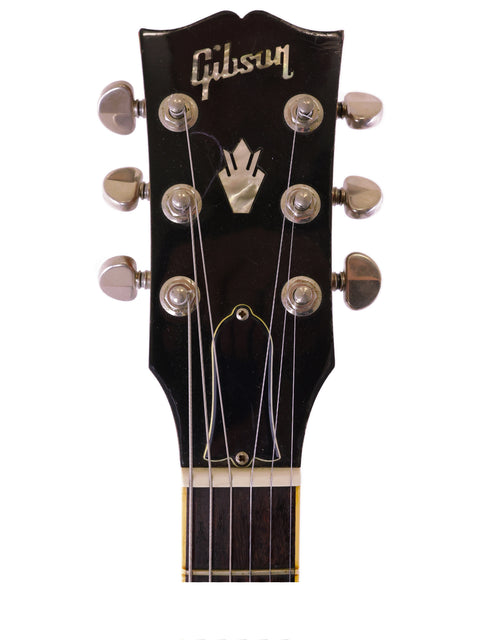 The Gibson Les Paul Classic in black, featuring a glossy finish and elegant curves, ideal for musicians and collectors alike.