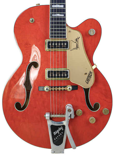 The Gretsch G-60S electric guitar, featuring a striking design, highlighted as the 1997 Duane Eddy Signature edition from Japan.
