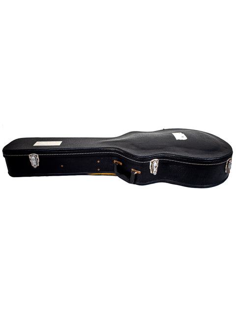 The image features a black guitar case on a white backdrop, highlighting the Furch S40-CM made in Czech Republic, 2008.