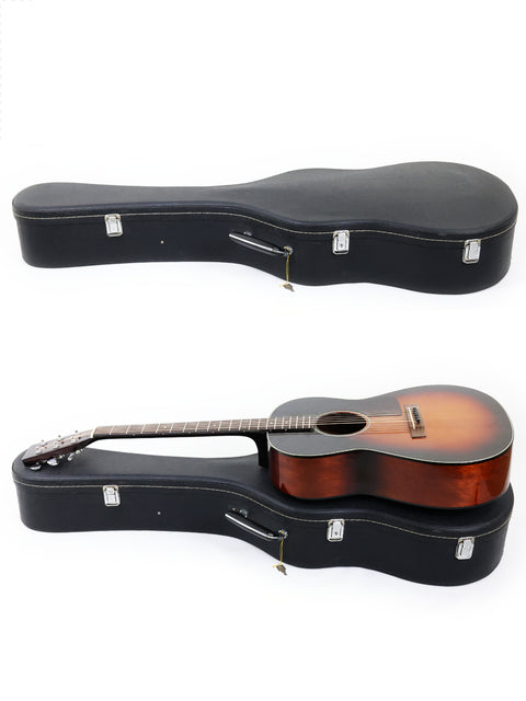 Two guitars in cases against a white backdrop, showcasing a K. Yairi G-1F from Japan, dated 2005.