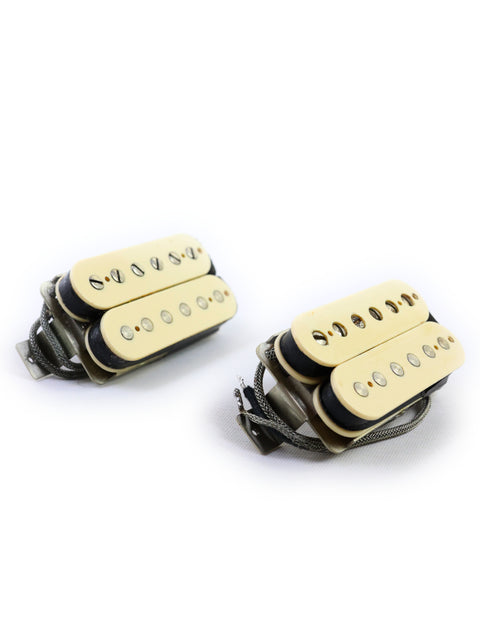 Two humbuckers marked "sig," representing the Peter Florance Voodoo ’59/’57 Pair from 2005, made in the USA.
