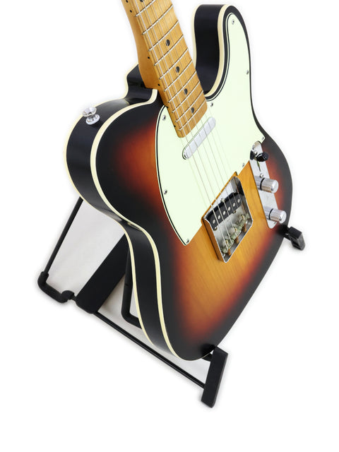 Txxx Custom Style Partscaster guitar in black with a beautiful sunburst neck, crafted in 2021.