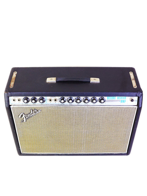 Vintage 1967 Fender Twin Reverb amplifier, a classic 22-watt combo, showcasing iconic design and rich sound quality.