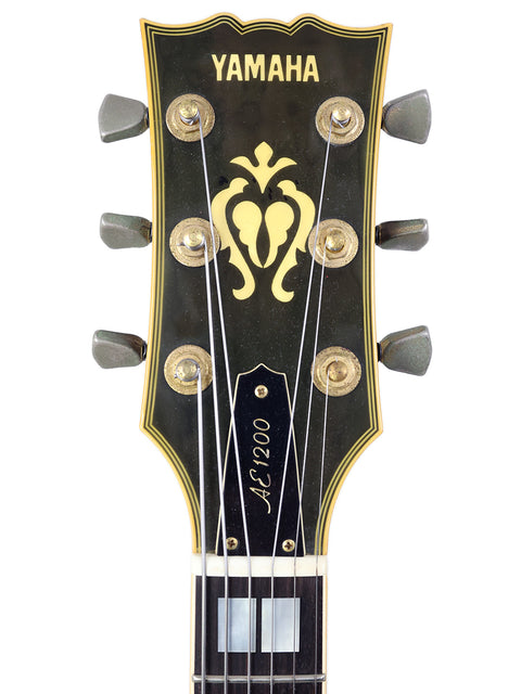 Vintage Yamaha AE1200 guitar from Japan, model YZ-6B, showcasing its classic design and craftsmanship from 1982.