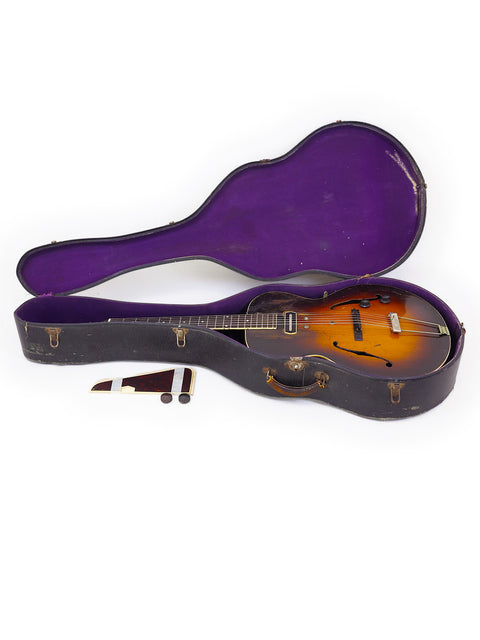 beautifully crafted 1938 Gibson ES-150 mandolin, highlighting its elegant design and classic vintage appeal.